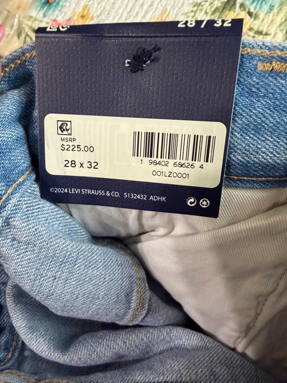 Levis Blue Tab Carpenter Jeans Japanese Fabric Limited Edition Size 28x32 NWT - Picture 14 of 14